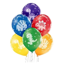 Balony lateksowe dekoracja urodziny dinozaury 6x